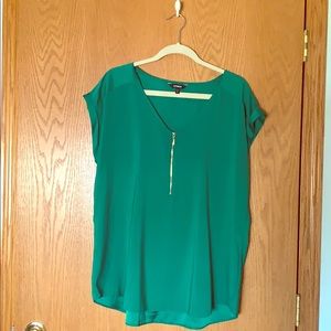 Express Silk Green Shirt